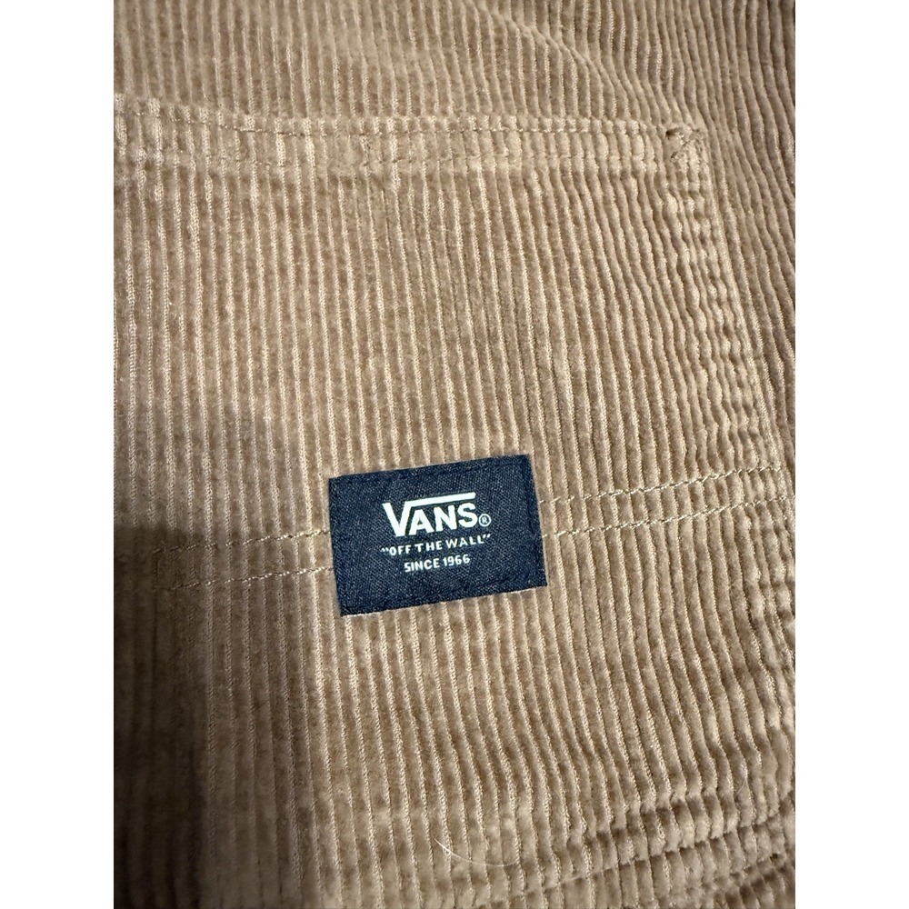 Vans Corduroy Ground Work Carpenter Mini Skirt Brown Tan Size 28